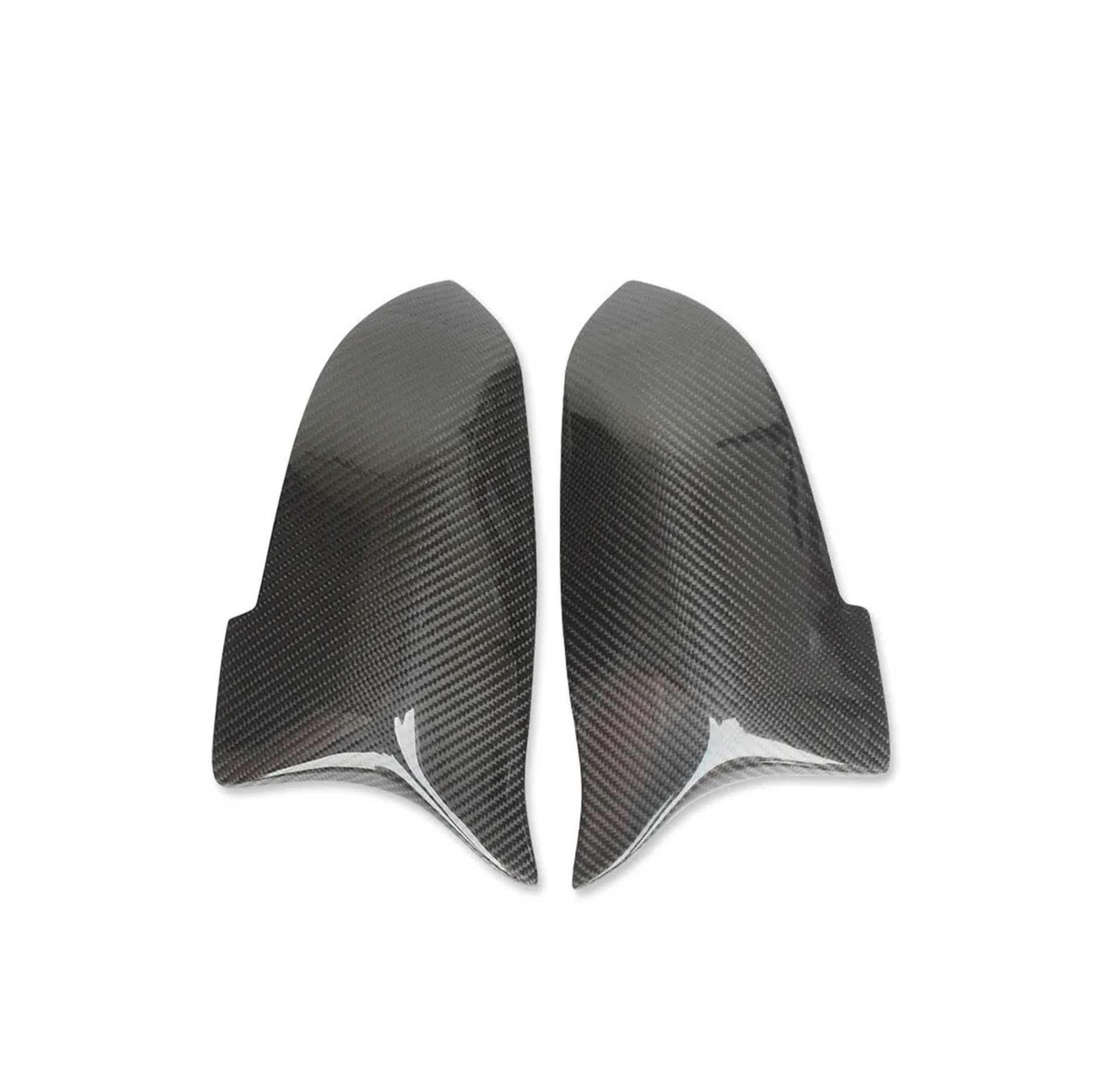 Spiegelkappenabdeckung Schwarze Rückspiegel-Abdeckkappen In Carbonfaser-Optik Für 5er 6er 7er F10 F11 F18 F07 F12 F13 F06 F01 F02 LCI Außenspiegelabdeckungen(Carbon Grain Black) von Voseto
