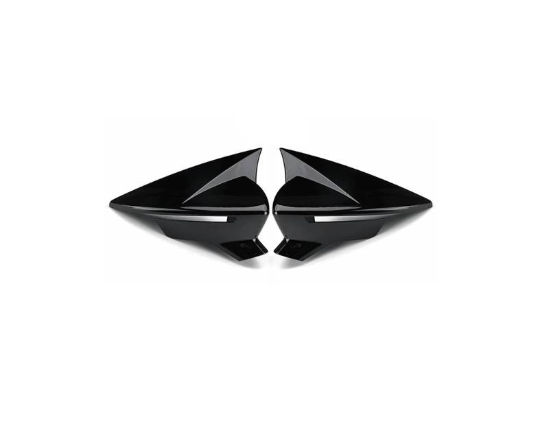 Spiegelkappenabdeckung Zusätzliche Autospiegelkappenabckung Für Sitz Für Leon 5F MK3 ST Für Cupra 2013-2020 Für Ibiza MK5 Arona Für Auto-Seitenrückspiegelabckung Außenspiegelabdeckungen(Glossy Black) von Voseto