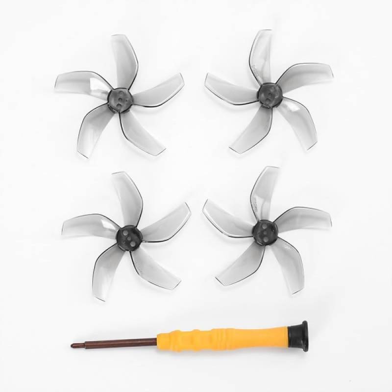 Votvlog 2 Paar Geräuscharme Propeller mit einem Schraubendreher geliefert Kompatibel für DJI NEO, Drohne Propeller Requisiten Schnellspanner Quadcopter Propeller Ersatz Flügel Drohne 5-Blatt-Paddel von Votvlog