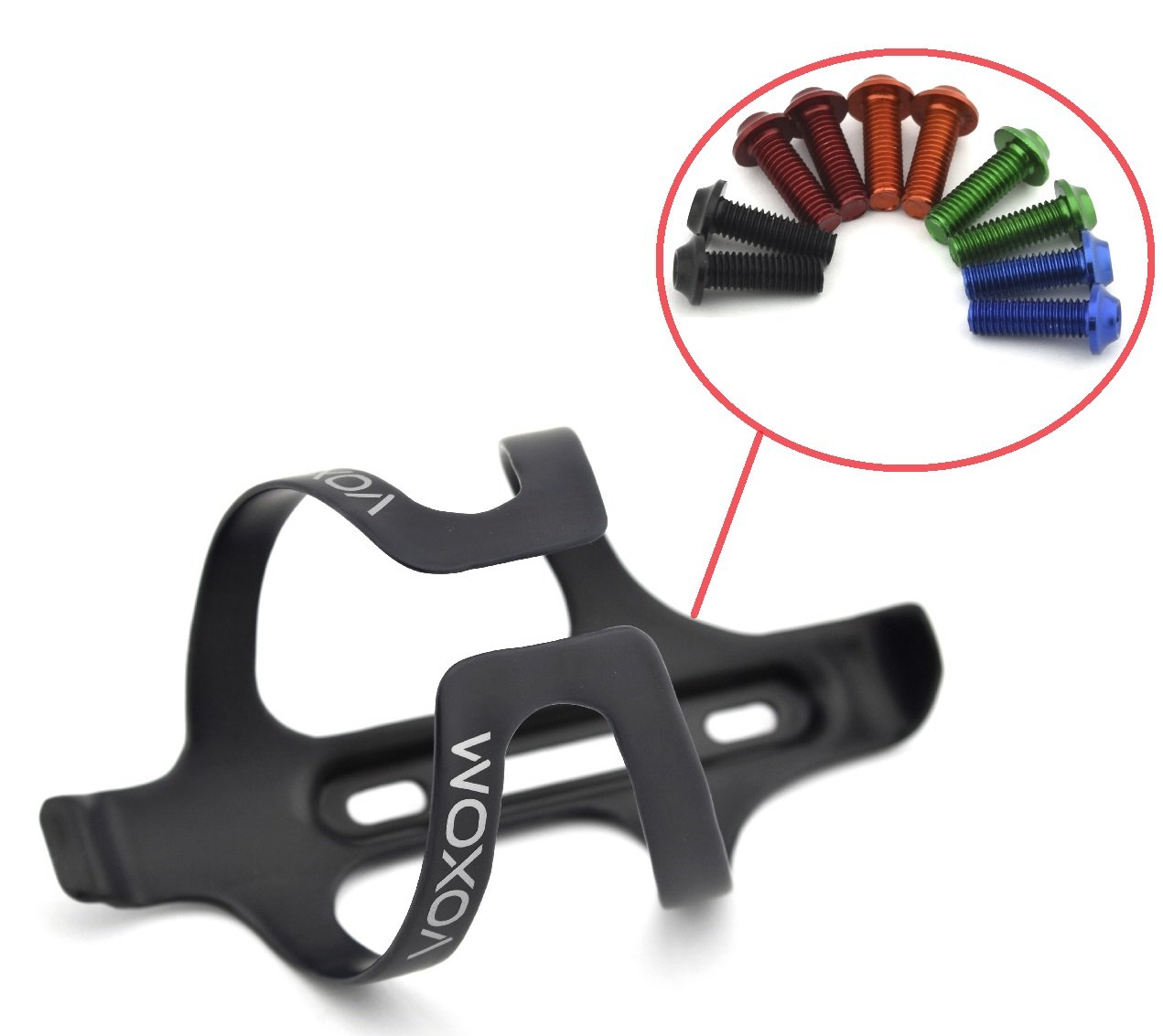 Voxom Ud Carbon Wasserflaschen Halter + M5 x 15 Aluschrauben (Schwarz) von Voxom
