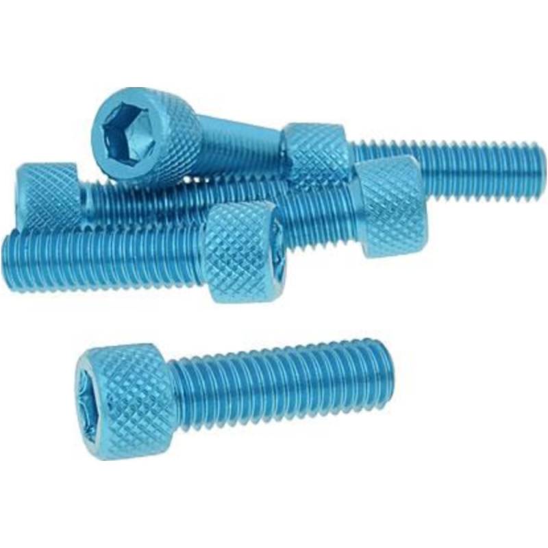 Bolzen schraubensatz 6 stück innensechskant alu blau - m8x25 vc21293 von Vparts