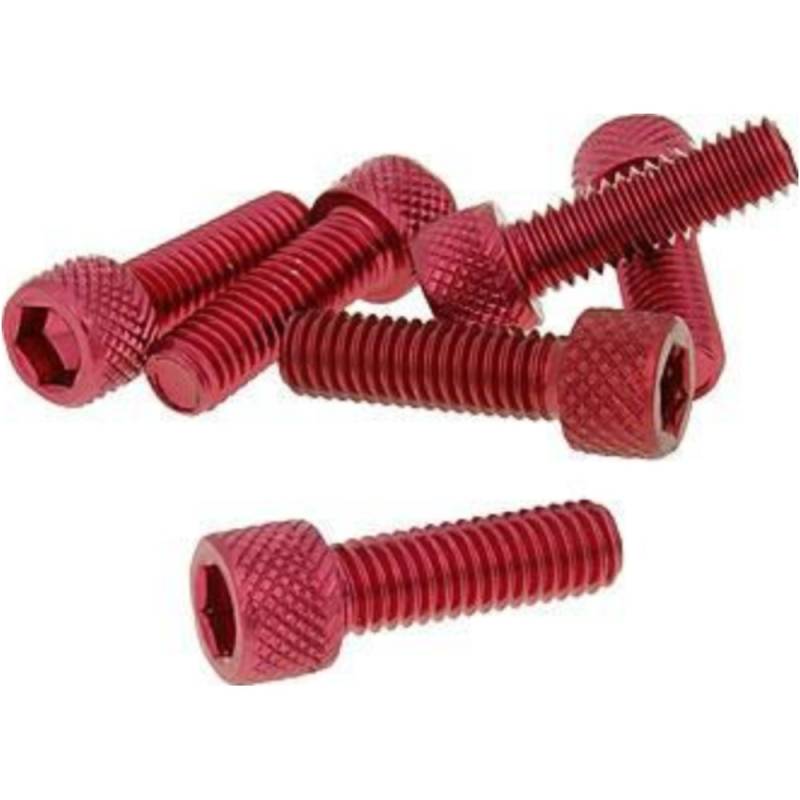 Vparts vc21282 bolzen schraubensatz 6 stück innensechskant alu rot - m6x20 von Vparts