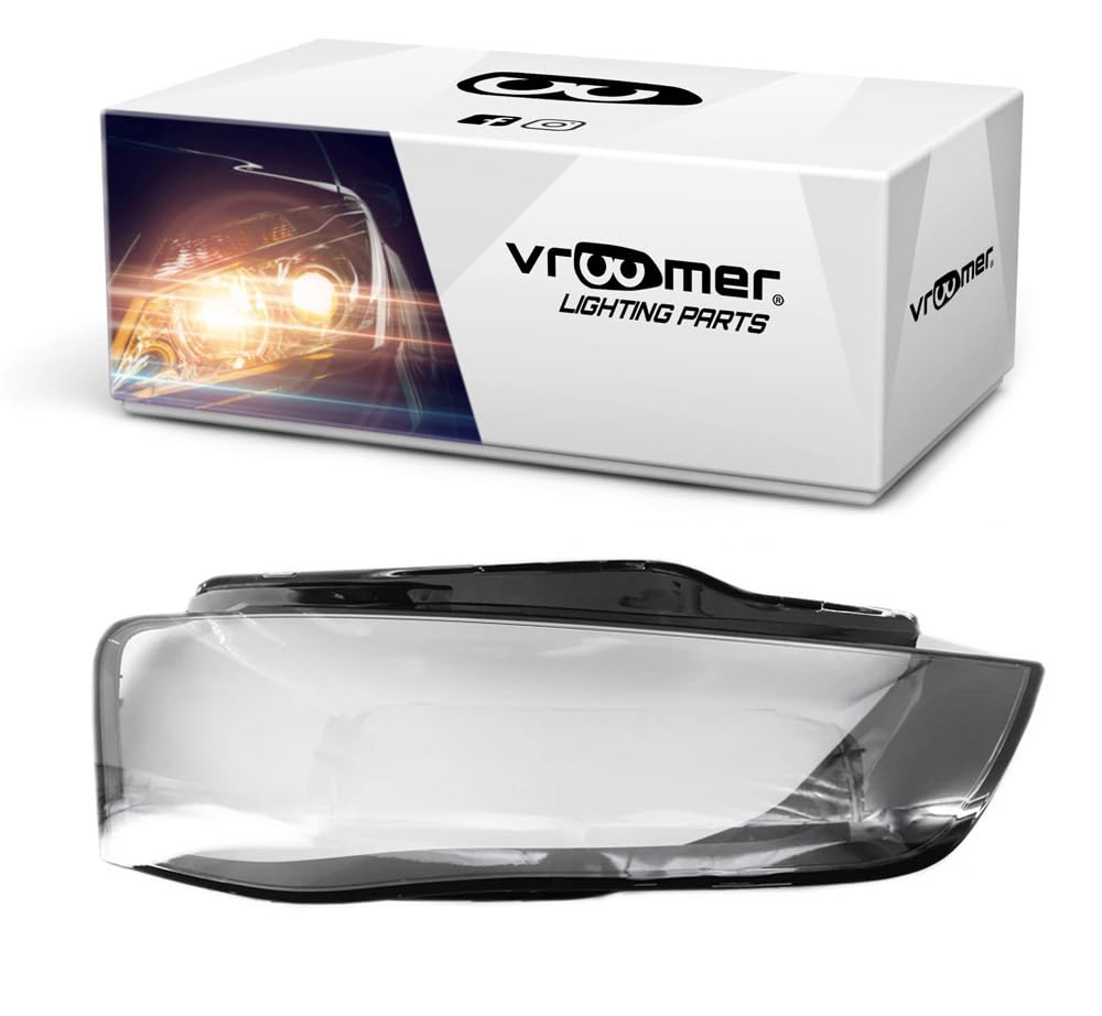 VROOMER Scheinwerferglas kompatibel mit Audi A4 S4 RS4 B8 8K Facelift 2011-2016 Lichtscheibe Scheinwerfergläser Frontscheinwerfer Streuscheibe rechts VROOMER Scheinwerferglas kompatibel mit Audi A4 S4 RS4 B8 8K Facelift 2011-2016 Lichtscheibe Scheinwerfergläser Frontscheinwerfer Streuscheibe rechts von Vroomer