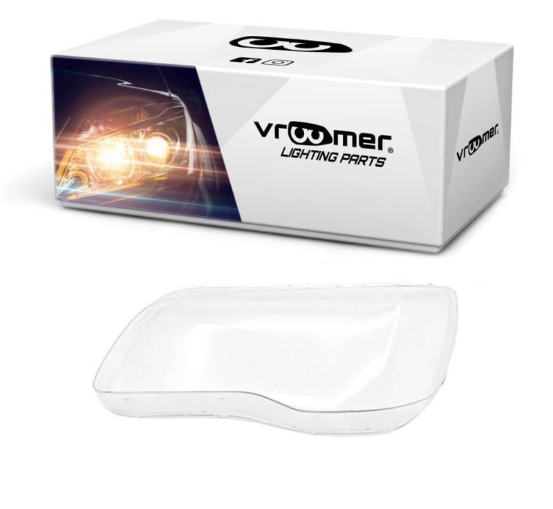 VROOMER Scheinwerferglas kompatibel mit Chrysler 300C II LD 2010-2023 Lichtscheibe Scheinwerfergläser Frontscheinwerfer Streuscheibe links von Vroomer