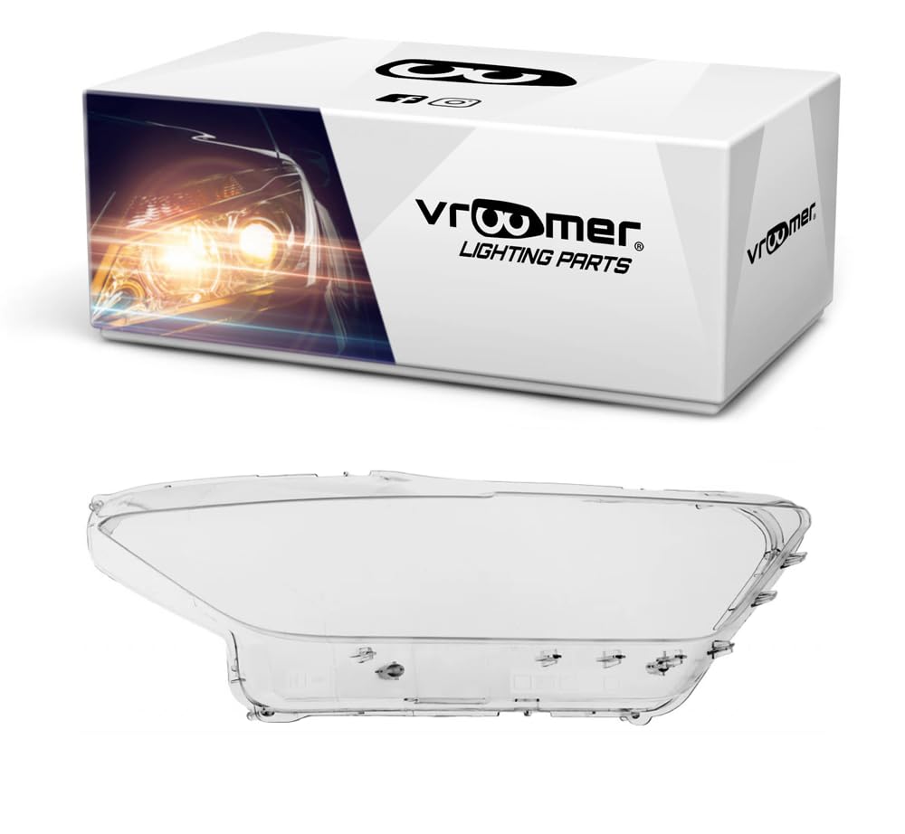 VROOMER Scheinwerferglas kompatibel mit Ford Mustang VI S550 vor dem Facelift 2014-2017 Lichtscheibe Scheinwerfergläser Frontscheinwerfer Streuscheibe rechts VROOMER Scheinwerferglas kompatibel mit Ford Mustang VI S550 vor dem Facelift 2014-2017 Lichtscheibe Scheinwerfergläser Frontscheinwerfer Streuscheibe rechts von Vroomer