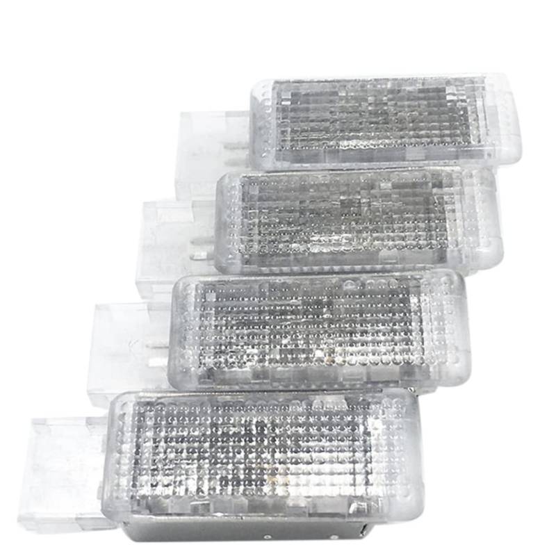 Vrttlkkfe 4 Stück Auto Innenraum Halogen Fußbrunnen Licht Handschuhfach Kofferraum Lampe für B6 Golf 6 MK6 MK7 7L0947415 3TD von Vrttlkkfe