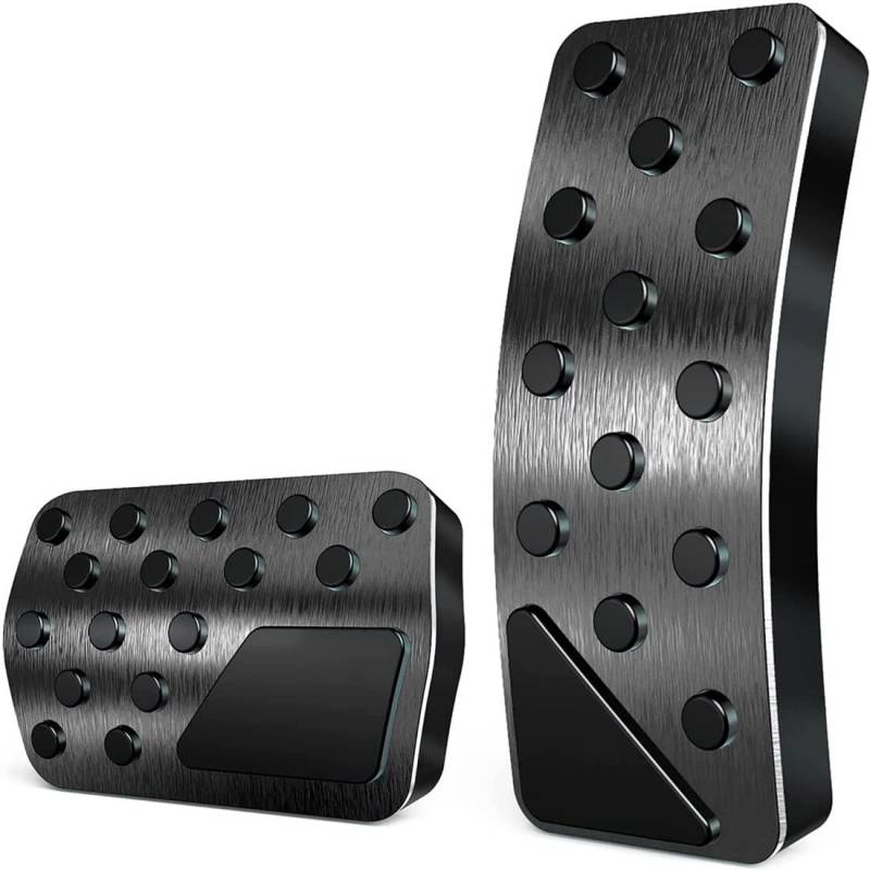 Vrttlkkfe Für Durango 2011–2021, ohne Bohren, Aluminium-Brems- und Gaspedalabdeckungen (schwarz) von Vrttlkkfe