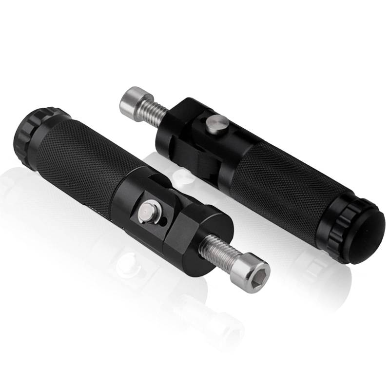 Vusddy Motorrad Fußrasten,Motorrad Fußstütze,Fußrasten Für Motorrad,1 Paar Fußrasten Motorrad,Fußstütze Fußrasten Pedal aus Aluminium,Kompatibel Mit 8 mm Schloss von Vusddy