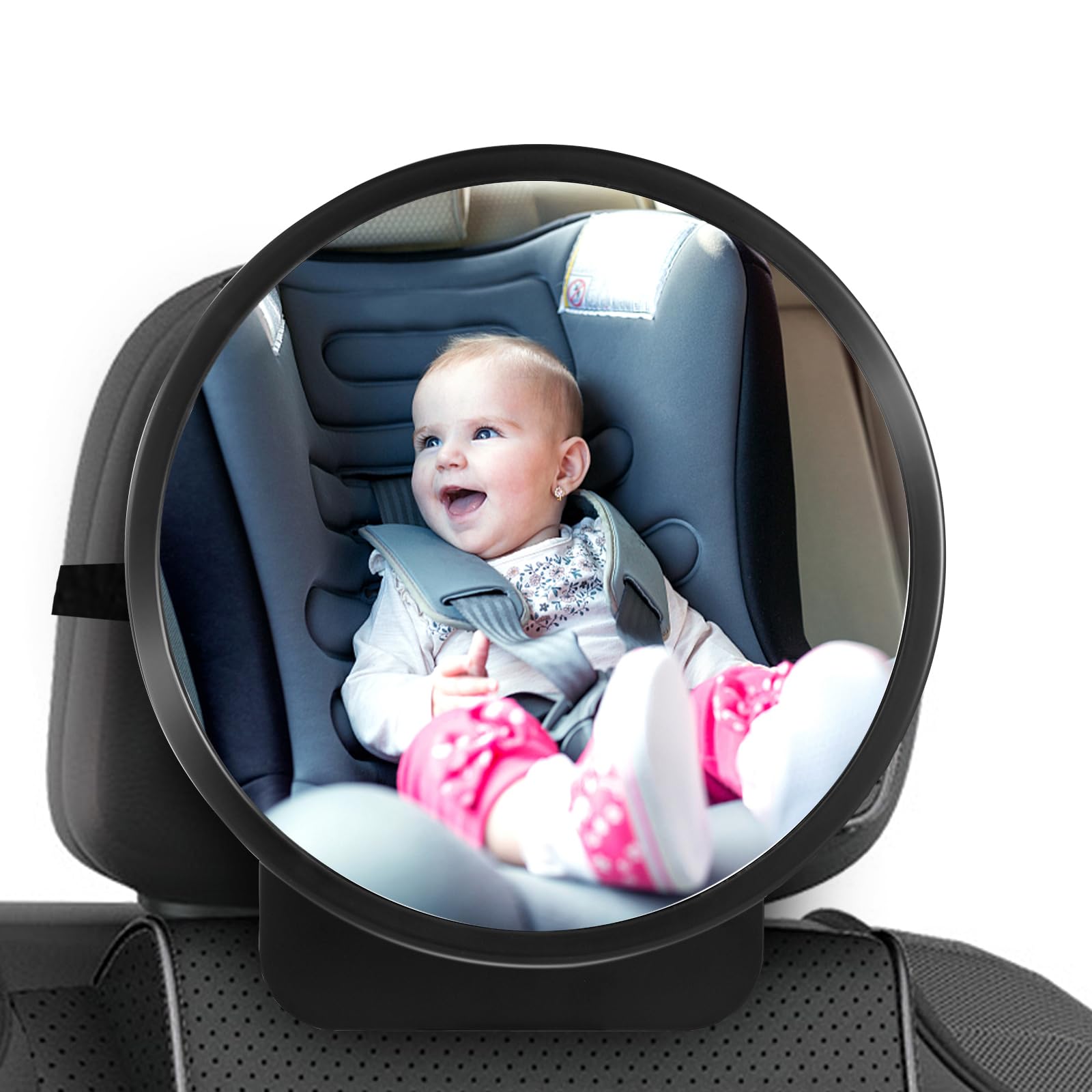 Kinder Autospiegel Rücksitz, Bruchsicherer Autospiegel Baby Rücksitz, Auto Rückspiegel für Kindersitz und Babyschale, Anpassbarer Autospiegel für Baby Rücksitz, 360° Schwenkbar Kinder Autospiegel von Vusddy