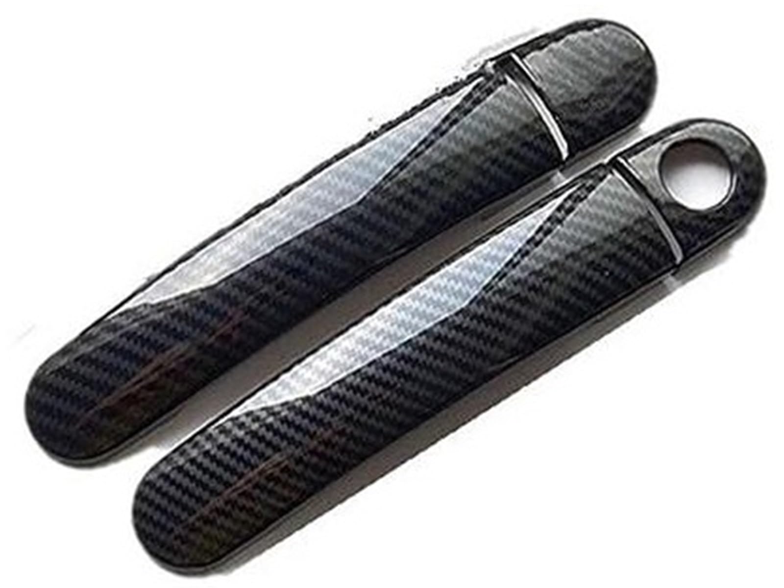 Vuzmode, for VW, for Golf, 5 MK5, for Golf, V Rabbit 1K 2004–2009, Kohlefaser-Chrom-Autotürgriffabdeckung Türgriffabdeckung(Black Model 6) von Vuzmode