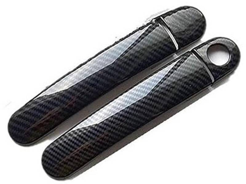 Vuzmode, for VW, for Golf, 5 MK5, for Golf, V Rabbit 1K 2004–2009, Kohlefaser-Chrom-Autotürgriffabdeckung Türgriffabdeckung(Black Model 6) von Vuzmode