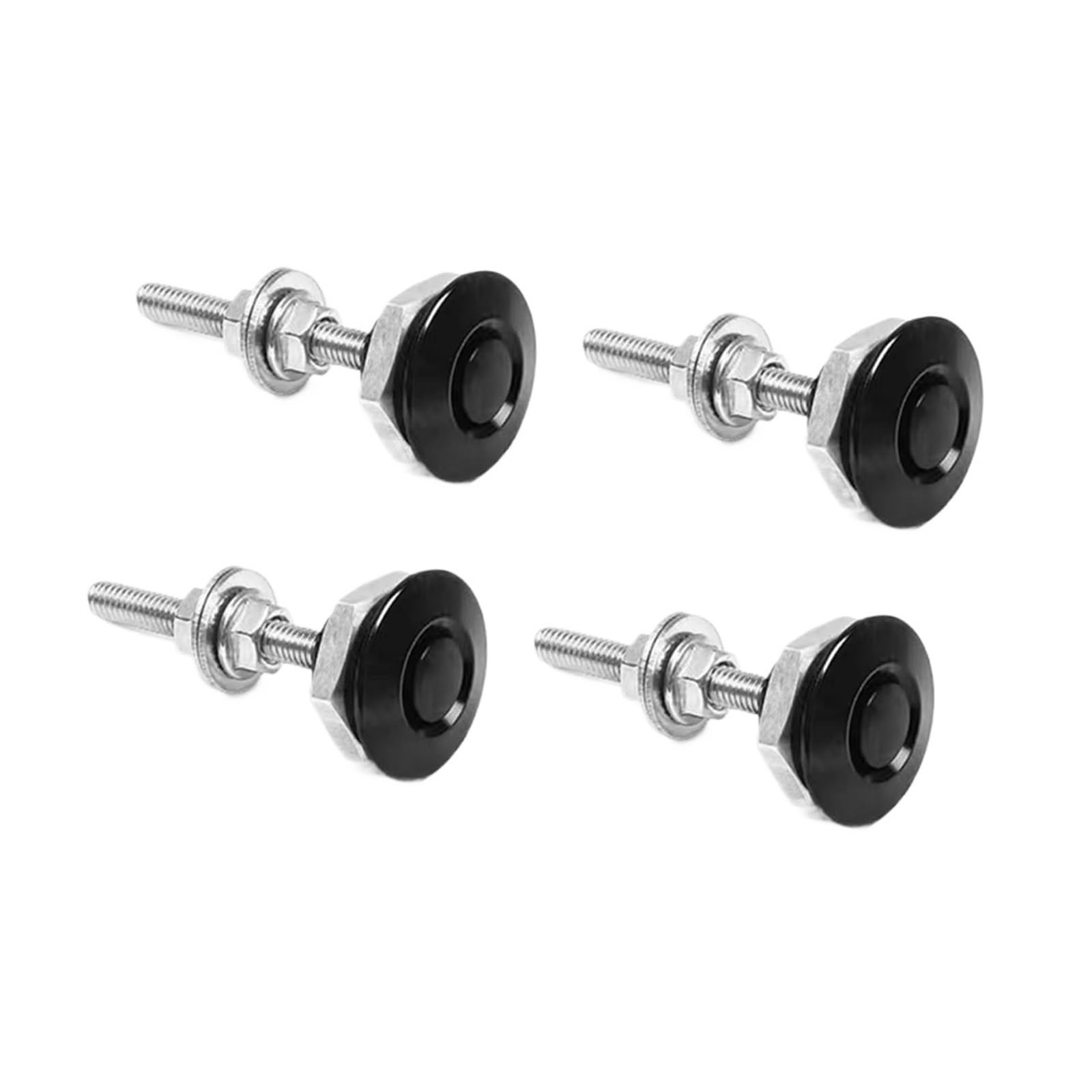 Vuzmode 2 stücke/4 stücke 30mm Modifizierte Auto Latch Push Button Billet Quick Release Befestigungen Front Stoßstange Haube Pin Motor Motorhaube Schloss Latch Clip Automotor-Kabelbaum(4pcs Black) von Vuzmode