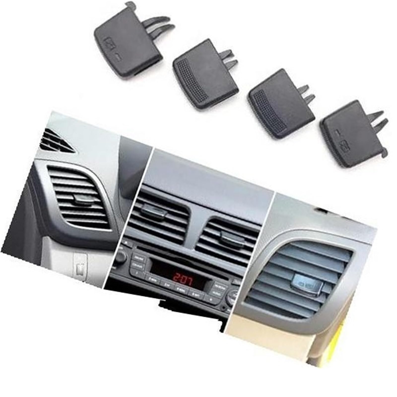 Vuzmode Armaturenbrett-Entlüftungs-Reparatursatz, Auslasslaschen-Clip, Entlüftungsgitter, Auto-Clip, for Hyundai, for Verna for Solaris 2010–2016 Ersatz für den Lüftungsclip im Auto(Black Set of 4) Vuzmode Armaturenbrett-Entlüftungs-Reparatursatz, Auslasslaschen-Clip, Entlüftungsgitter, Auto-Clip, for Hyundai, for Verna for Solaris 2010–2016 Ersatz für den Lüftungsclip im Auto(Black Set of 4) von Vuzmode