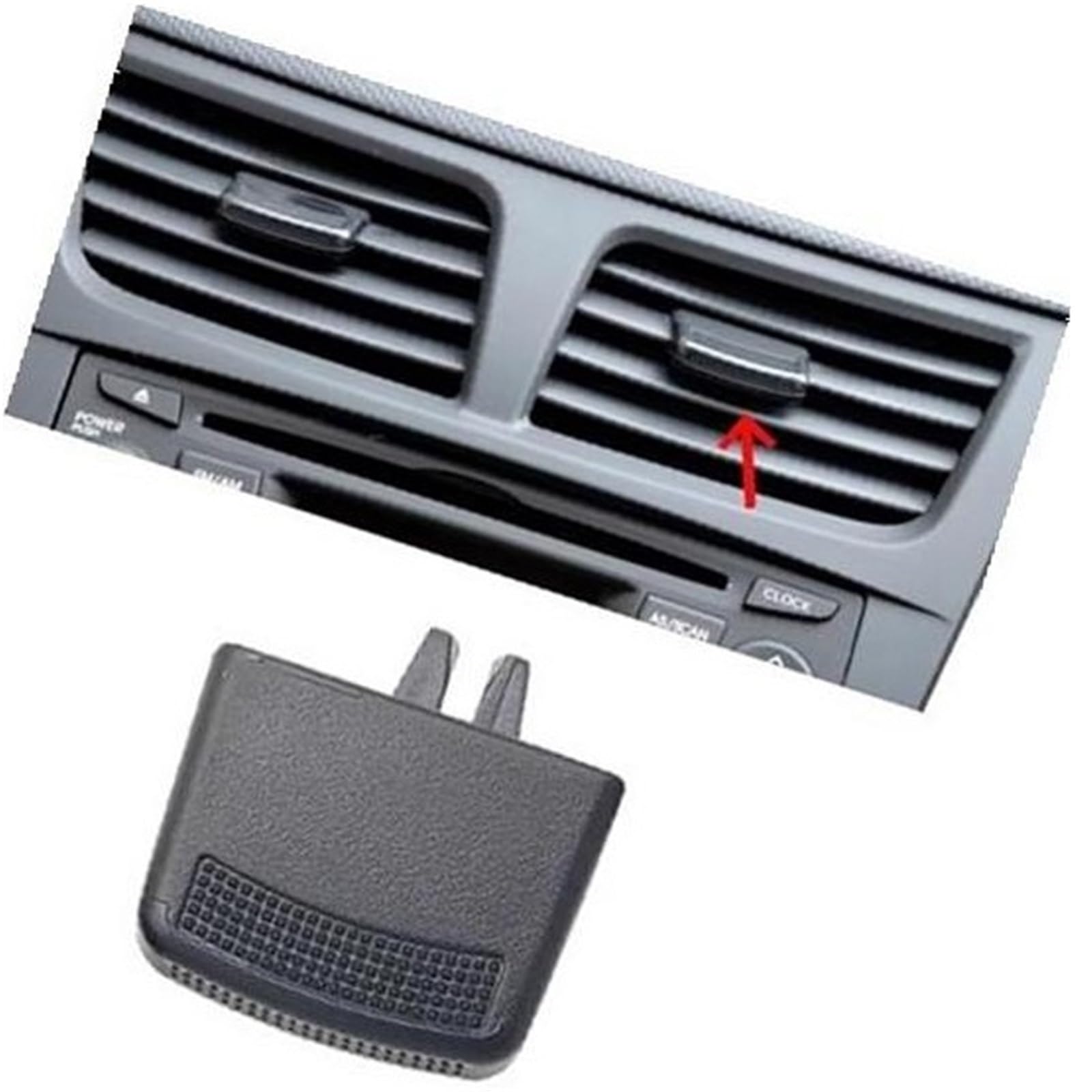 Vuzmode Auto A/C Air Vent Grille Tab Clip Automobil, for Hyundai, for Verna for Solaris 2010 2011 2012 2013 2014 2015 2016 Ersatz für den Lüftungsclip im Auto(Black 1Pcs C) von Vuzmode