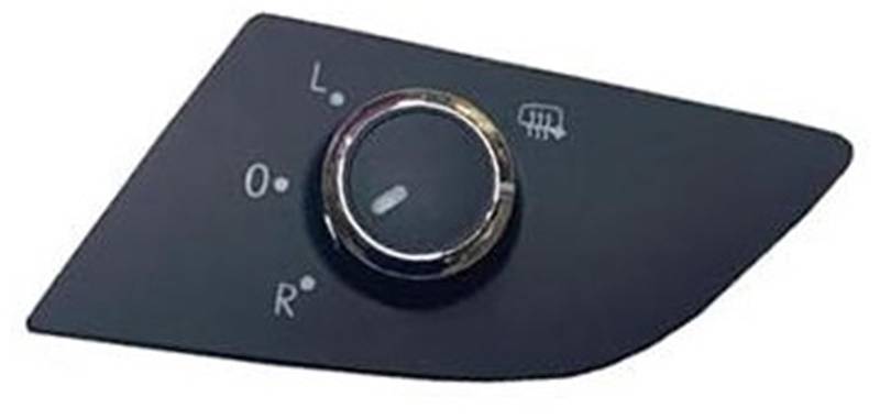 Vuzmode Auto-Rückspiegelschalter, for Passat, B7 2011–2015 561959565CXSH Chrom-Tür-Rückspiegel-Schaltertaste Auto-Seitenspiegelschalter von Vuzmode
