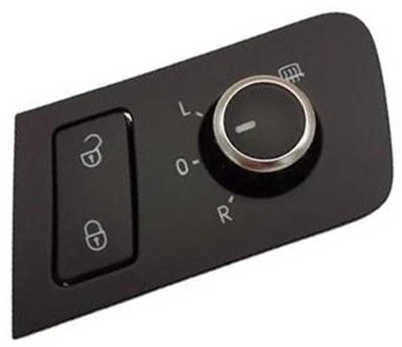 Vuzmode Auto-Rückspiegelschalter, for vollständige Umkehrung. EIN Spiegelknopf, Rückspiegel-Einstellknopfschalter, Chrom-Baugruppe Auto-Seitenspiegelschalter von Vuzmode