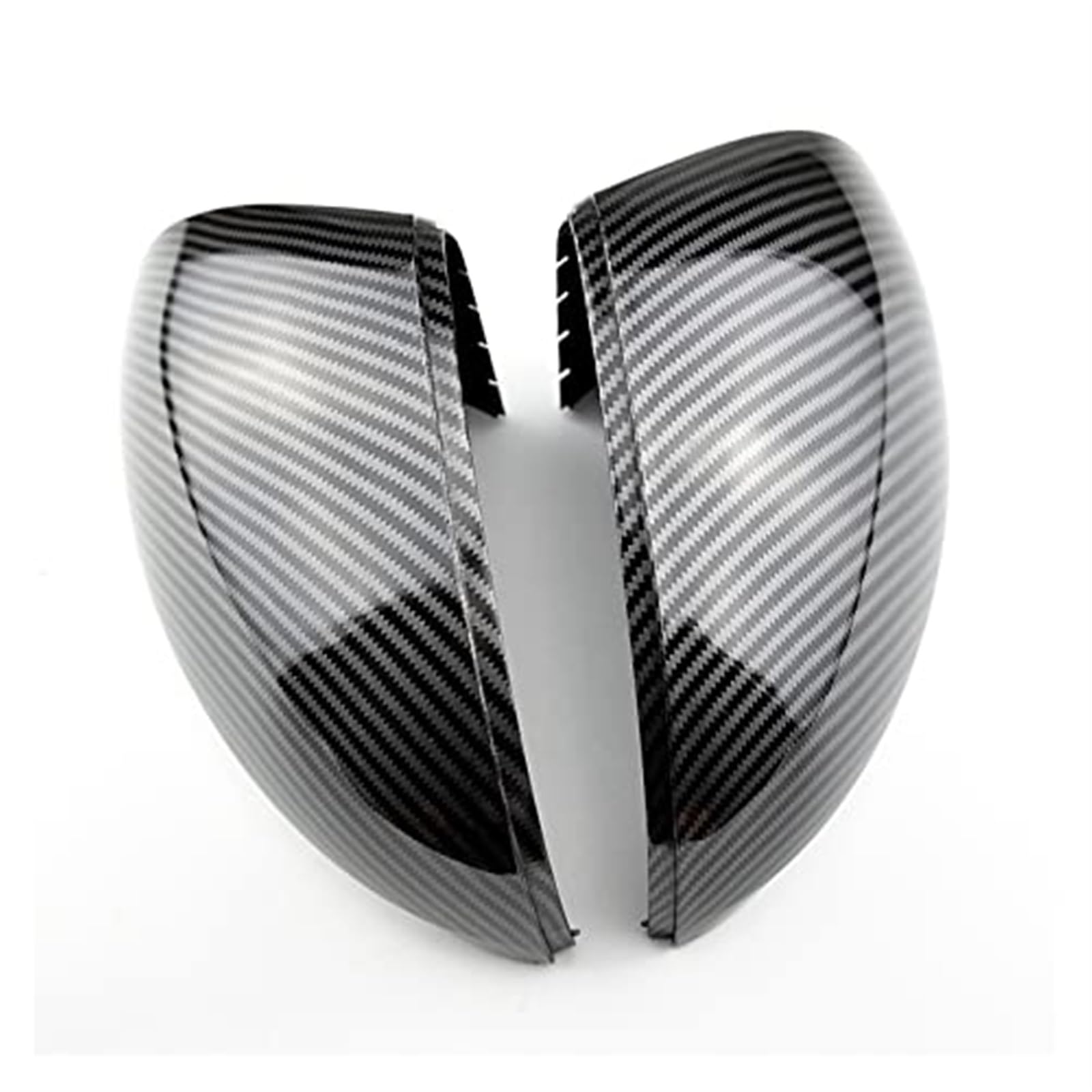 Vuzmode Auto-Seitenrückspiegelabdeckung, Außenspiegelschalenkappengehäuse, for Tiguan, 2008 2009 2010 2011 2012 2013 2014 2015, Außenspiegelersatzteile Auto-Außenspiegelabdeckung(Carbon Black) von Vuzmode