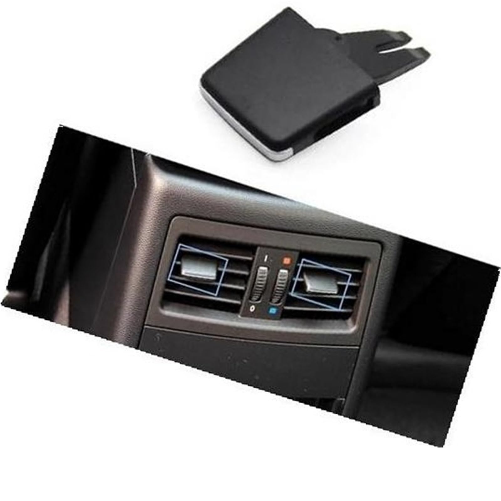 Vuzmode Autoklimaanlage AC Vent Grille Tab Clip Outlet, for, 3er E90 E91 E92 E93 316 318 320 325 328 64229130458 Ersatz für den Lüftungsclip im Auto(Black Rear 1PC) von Vuzmode