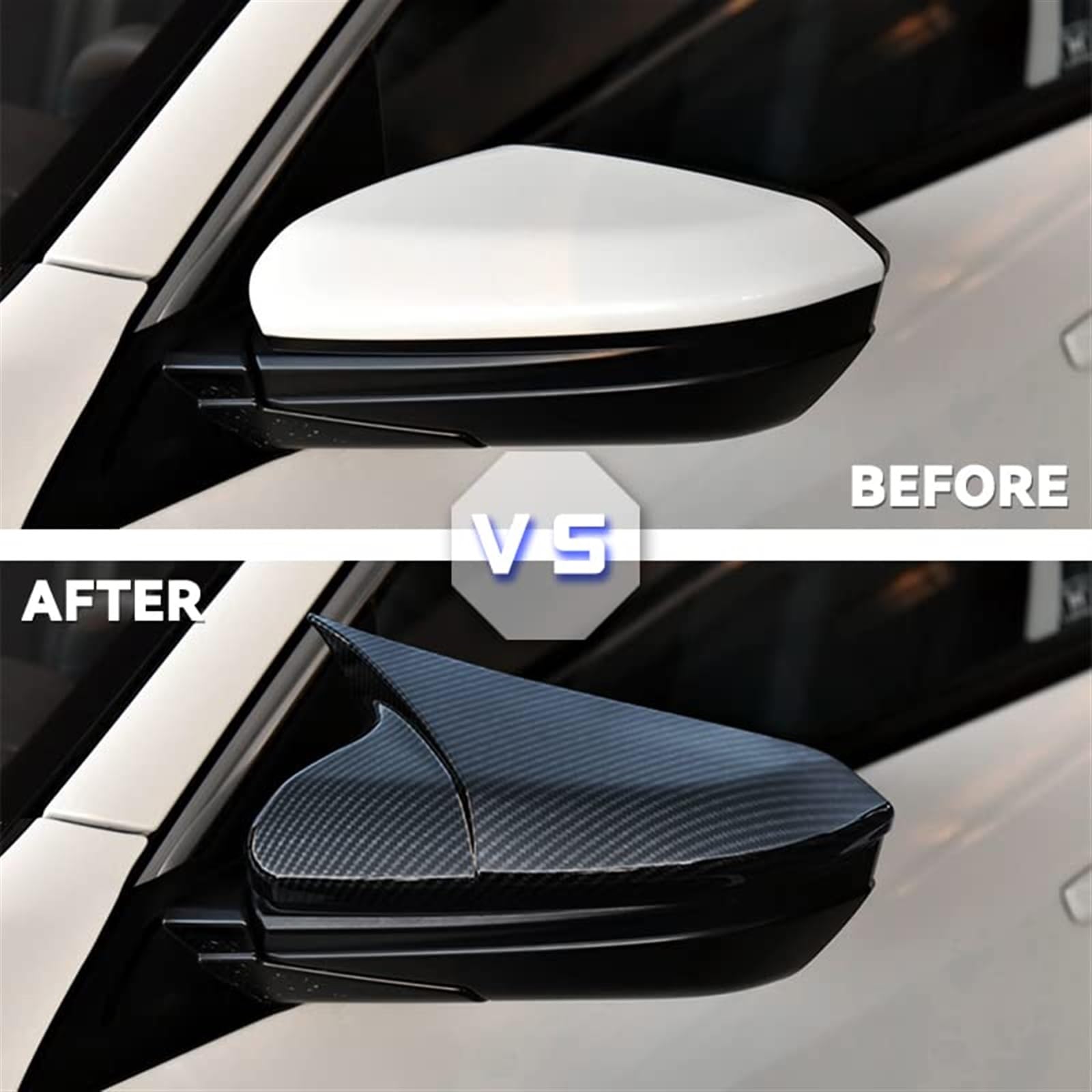 Vuzmode Hornform ABS Carbon Fiber Style Rückspiegelabdeckung Rückspiegelkappen, for Civic, 10. 2016 2017 2018 2019 2020 Außenspiegel Ersatzteile Auto-Außenspiegelabdeckung(Black Carbon Fiber Pattern) Vuzmode Hornform ABS Carbon Fiber Style Rückspiegelabdeckung Rückspiegelkappen, for Civic, 10. 2016 2017 2018 2019 2020 Außenspiegel Ersatzteile Auto-Außenspiegelabdeckung(Black Carbon Fiber Pattern) von Vuzmode