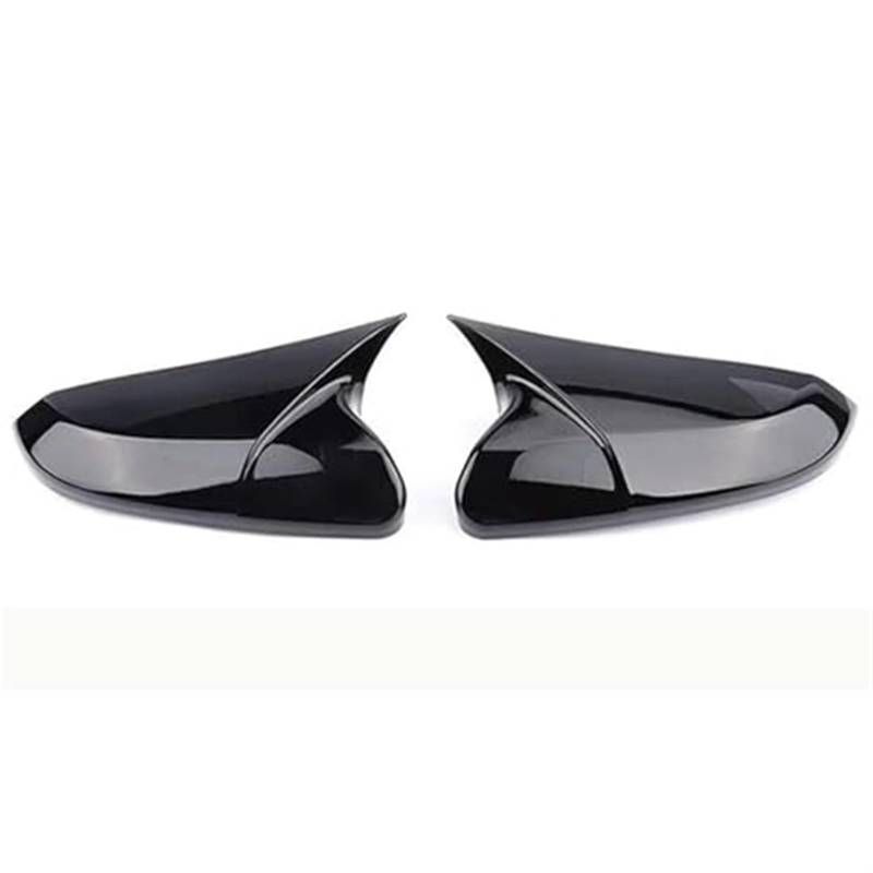 Vuzmode Hornform ABS Carbon Fiber Style Rückspiegelabdeckung Rückspiegelkappen, for Civic, 10. 2016 2017 2018 2019 2020 Außenspiegel Ersatzteile Auto-Außenspiegelabdeckung(Bright Black) von Vuzmode