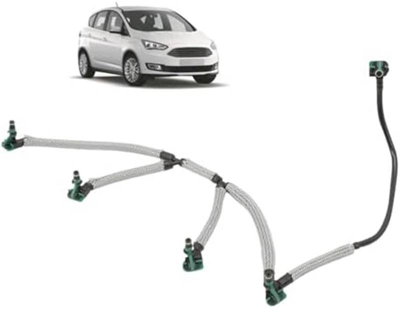 Vuzmode Kraftstoffleck-Überlauf-Rücklaufrohr, for 3008 5008 DS4 C4 C5 Boxer, for Focus, Galaxy S-Max Modeo Vivaro C Grandland 2.0 TDCi D 2009-2023 Motoröl-Rücklaufschlauch von Vuzmode