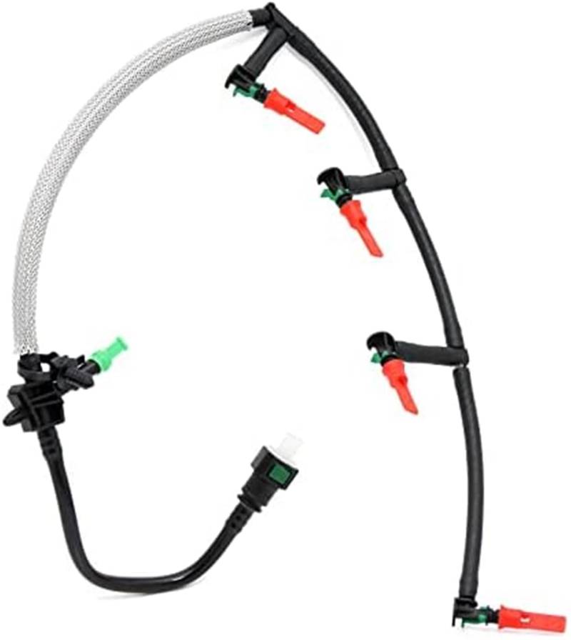Vuzmode Leckagerohr for Kraftstoffrücklauf der Einspritzdüsen mit Clips Defender, for Transit mk8 2.2 TDCi RWD V363 2013-2018 Motoröl-Rücklaufschlauch von Vuzmode