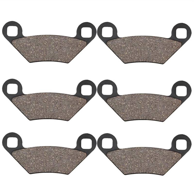 Vuzmode Motorrad-Bremsbeläge vorne und hinten, for Polaris, 300 Hawkeye 2x4 4x4 2007-2009 Motorrad-Bremsbeläge(3pairs) von Vuzmode