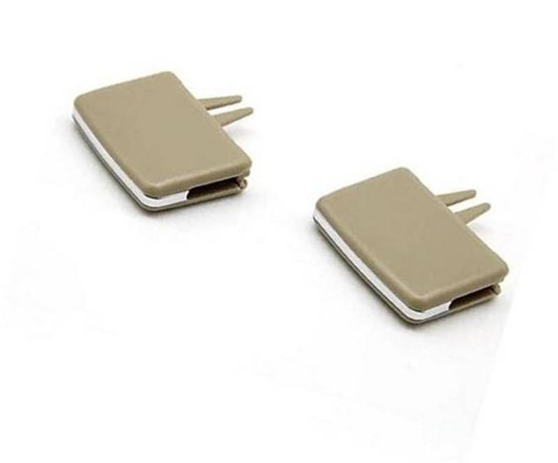 Vuzmode Reparatursatz for hintere A/C-Entlüftungsgitter, Clip-Schieber, for Mercedes-Benz, W204 C, X204 GLK, W212, W207, E-Klasse 2007–2011 Ersatz für den Lüftungsclip im Auto(Rear Beige 2pcs) von Vuzmode