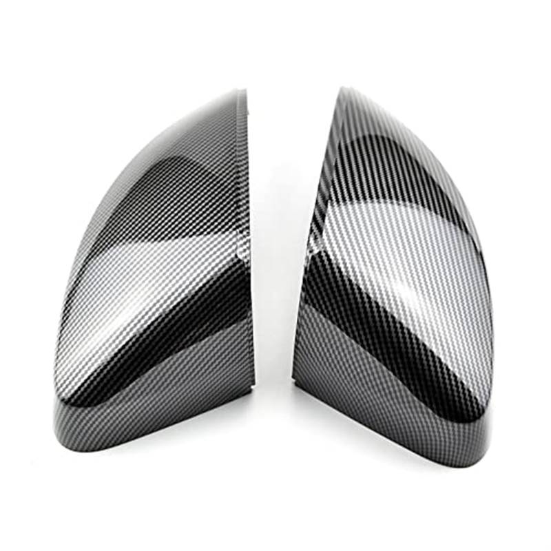 Vuzmode Rückspiegelgehäuseabdeckung, for, A3 S3 8V RS3 2013 2014 2015 2016 2017 2018 2019, Carbonfasermuster for Schwarze Abdeckung Auto-Außenspiegelabdeckung(Black NO Side Assist-1) von Vuzmode