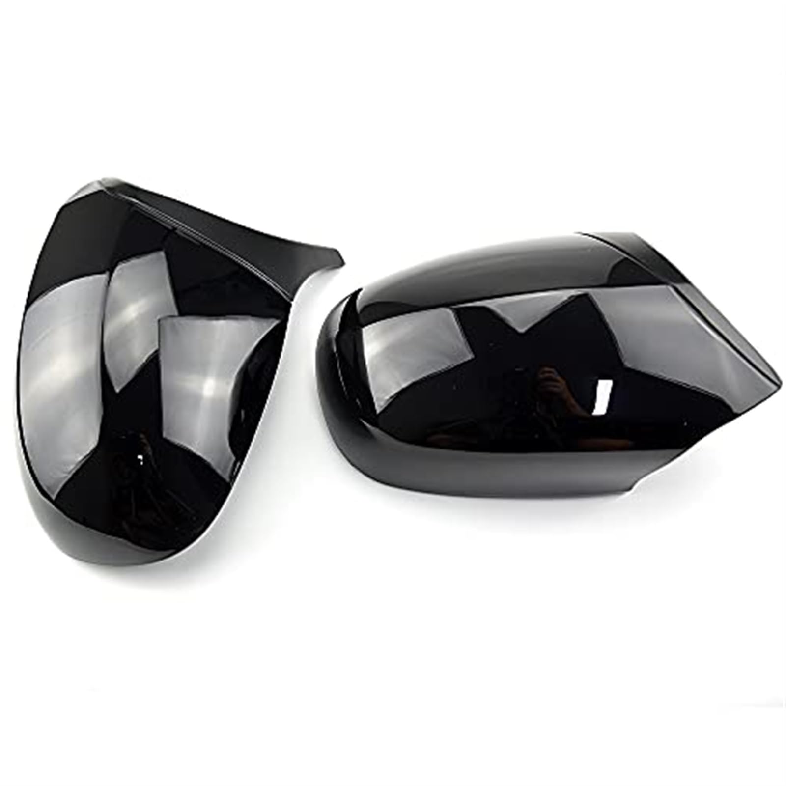 Vuzmode Schwarze Seitenspiegel-Abdeckkappe, Rückspiegelschale, for, 3er E90 E91 E92 E93 LCI Facelift Außenspiegel, Carbonfaser-Muster, Ersatzteile Auto-Außenspiegelabdeckung(Bright Black) von Vuzmode