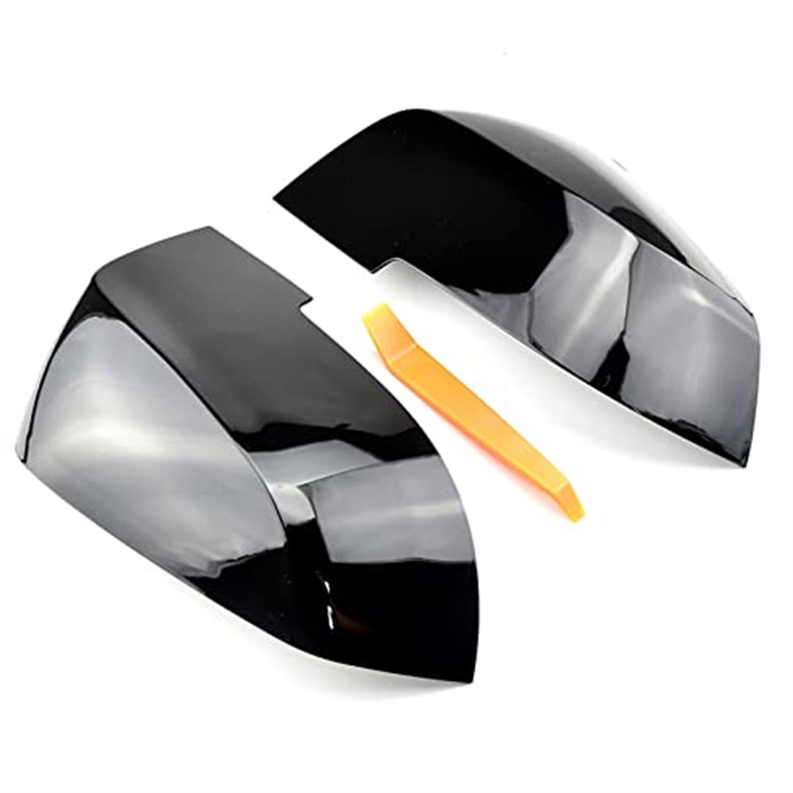 Vuzmode Seitenspiegelkappenverkleidung aus Karbonfaser for 3er 4er GT F30 F31 F32 F33 F34 F36 2013-2018 Autozubehör Auto-Außenspiegelabdeckung(Bright Black) von Vuzmode