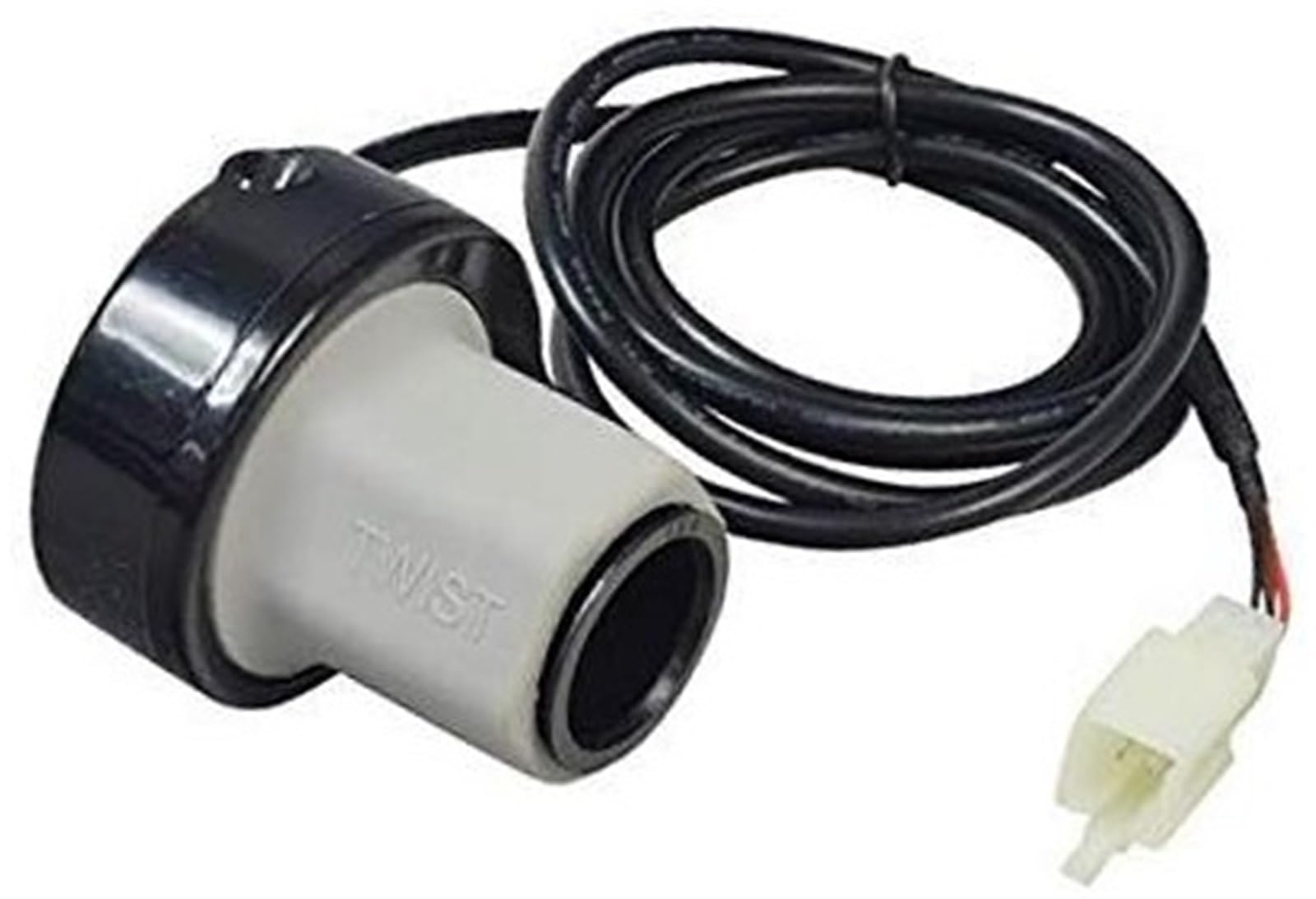 Vuzmode Singlespeed-4-Draht-Drehgriffgasgriff mit 50#34; Drähten - versionsspezifische elektrische Ersatzteile for E100E125 Scooter Ver 10+, Pocket Mod Ver 13+, E300 Ver 20+ und mehr E-Scooter Daumen von Vuzmode