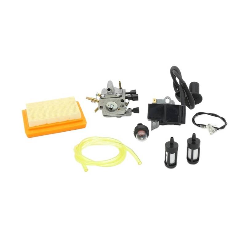 Vuzmode Zündspule Vergaser Carb Luftfilter Kits Trimmer Freischneider Ersatzteile, for STIHL, FS120 FS200 FS250 FS250R FS300 FS350 Zündspule von Vuzmode