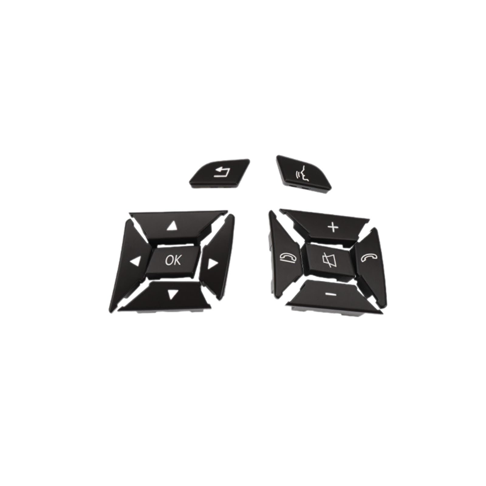 Vuzmode for Mercedes-Benz, C-Klasse GLK-Klasse W204 Wippschalter, Lenkrad-Hexenknopf, E-Klasse W212, Multifunktion, 2185400162 Austausch des Lenkradknopfs(Black Pair) von Vuzmode