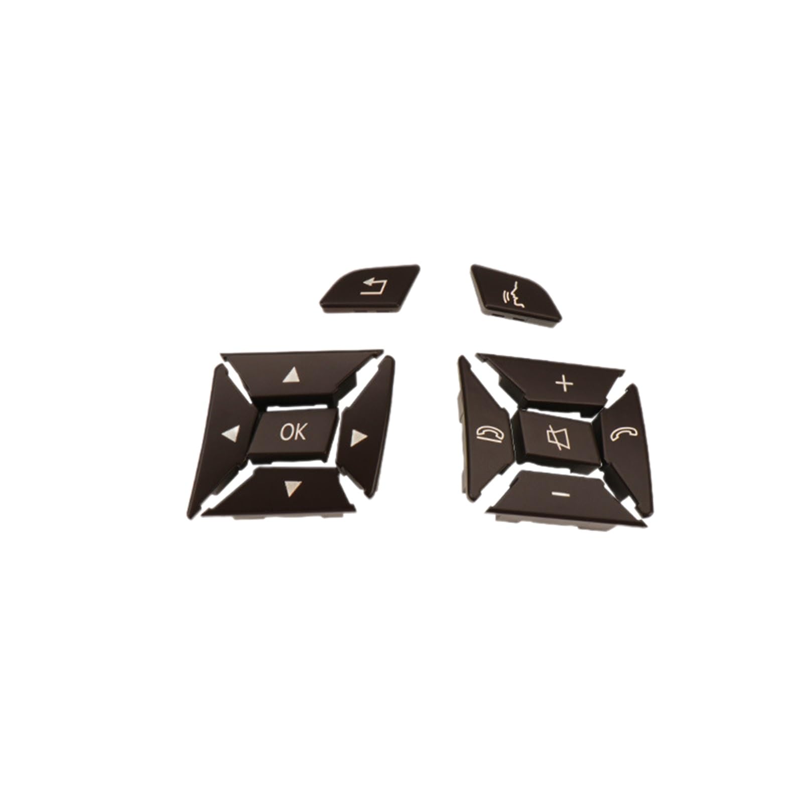 Vuzmode for Mercedes-Benz, C-Klasse GLK-Klasse W204 Wippschalter, Lenkrad-Hexenknopf, E-Klasse W212, Multifunktion, 2185400162 Austausch des Lenkradknopfs(Brown Pair) von Vuzmode