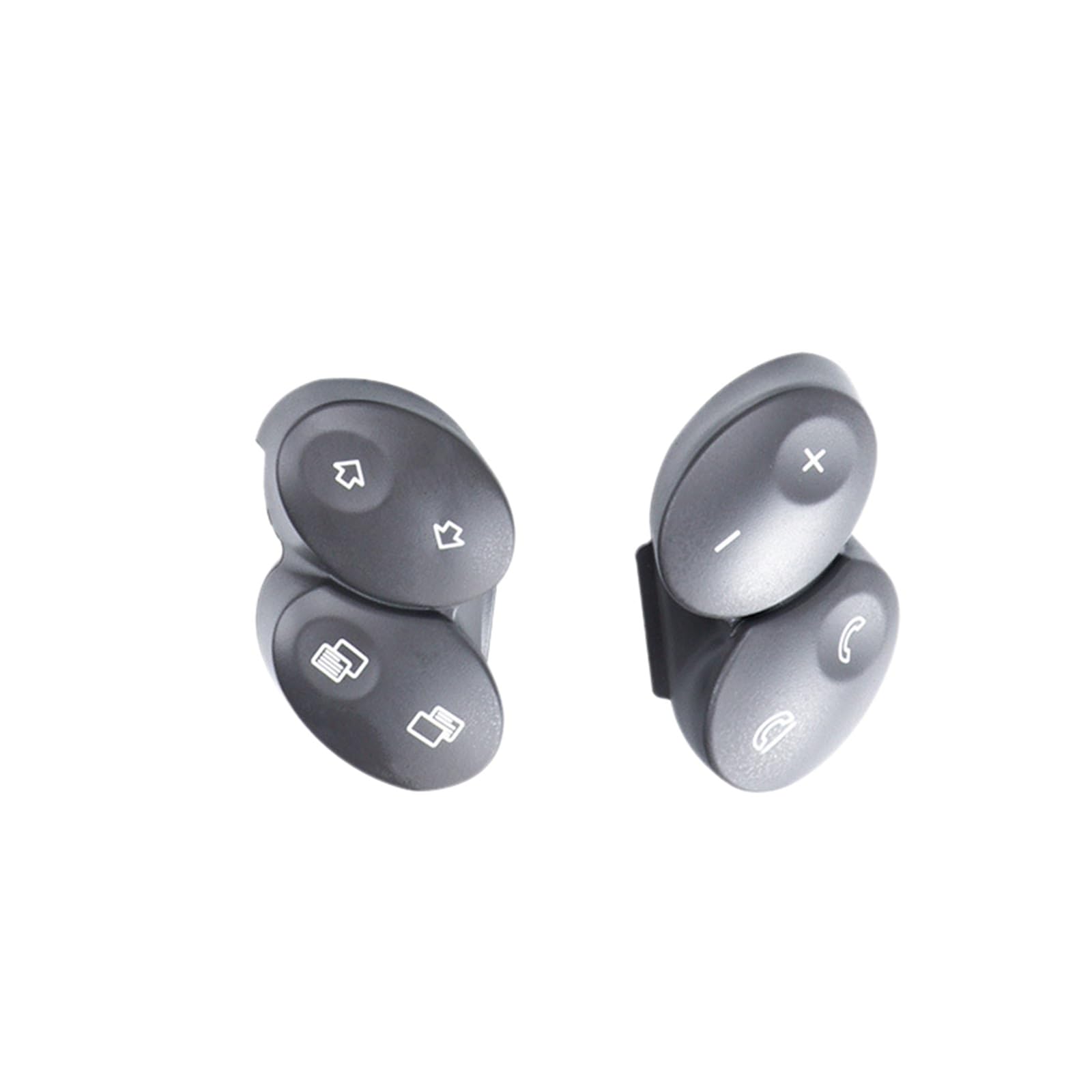 Vuzmode for Mercedes-Benz, E-Klasse W211, Lenkrad mit CLS-Klasse W219, Multifunktionstaste 2308202310 Austausch des Lenkradknopfs(Dark Grey Pair) von Vuzmode