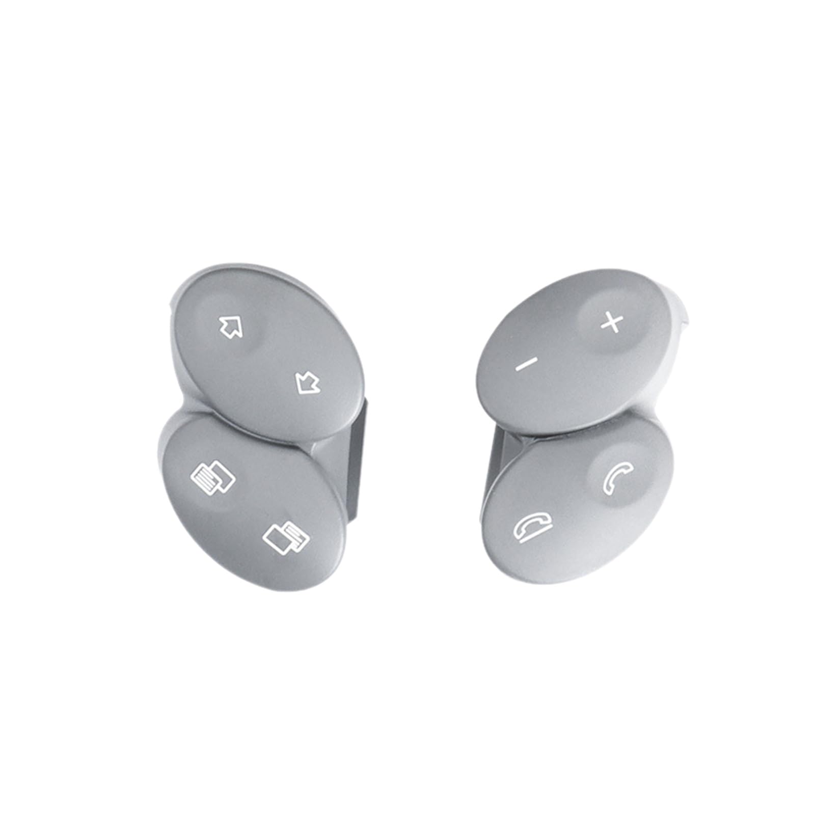 Vuzmode for Mercedes-Benz, E-Klasse W211, Lenkrad mit CLS-Klasse W219, Multifunktionstaste 2308202310 Austausch des Lenkradknopfs(Light Grey Pair) von Vuzmode
