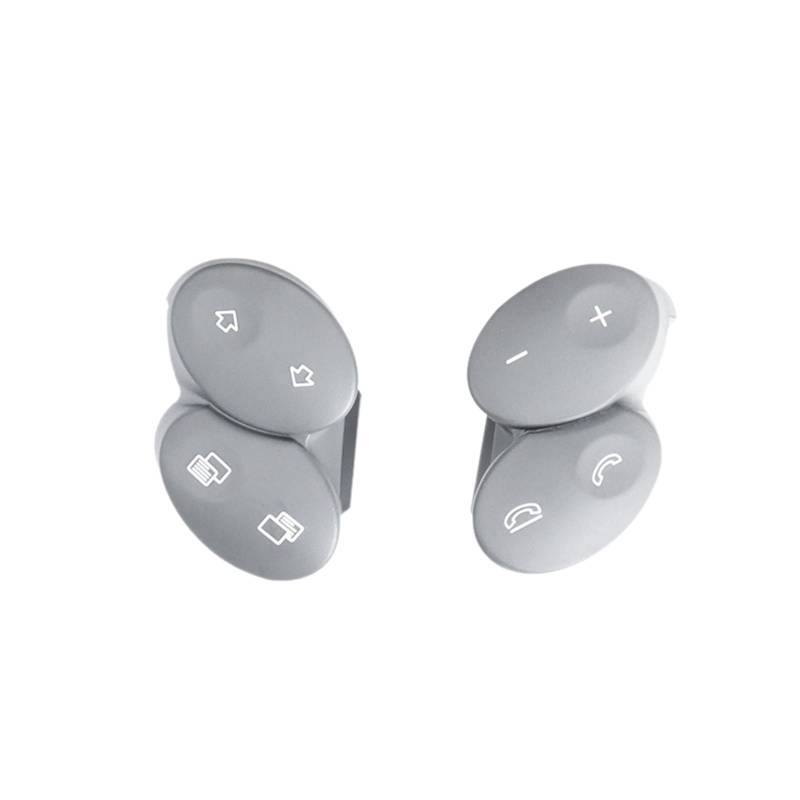 Vuzmode for Mercedes-Benz, E-Klasse W211, Lenkrad mit CLS-Klasse W219, Multifunktionstaste 2308202310 Austausch des Lenkradknopfs(Light Grey Pair) von Vuzmode