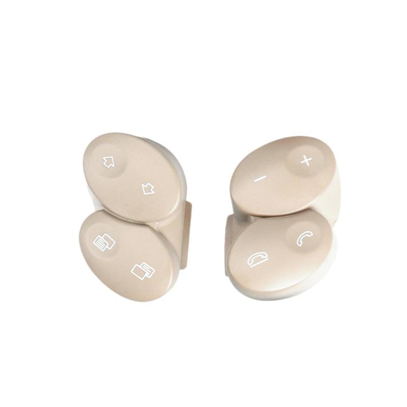 Vuzmode for Mercedes-Benz, E-Klasse W211, Lenkrad mit CLS-Klasse W219, Multifunktionstaste 2308202310 Austausch des Lenkradknopfs(Light beige Pair) von Vuzmode