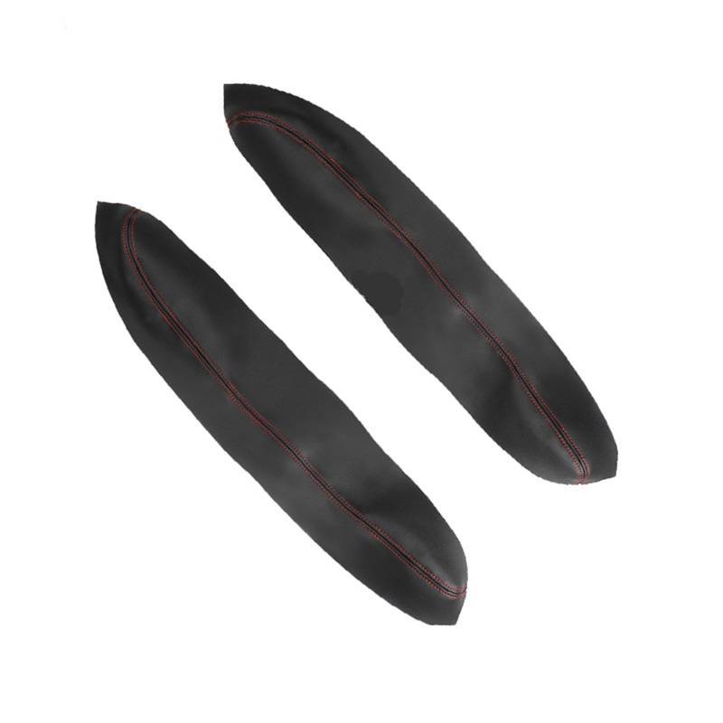 Vuzmode for Peugeot, for 307 2004-2011 2012 2013 NUR 3 TÜREN Autozubehör Innentür Armlehnenverkleidung Mikrofaser-Lederbezug Dekor Auto-Innentürverkleidung(Front 2pcs,Black) von Vuzmode