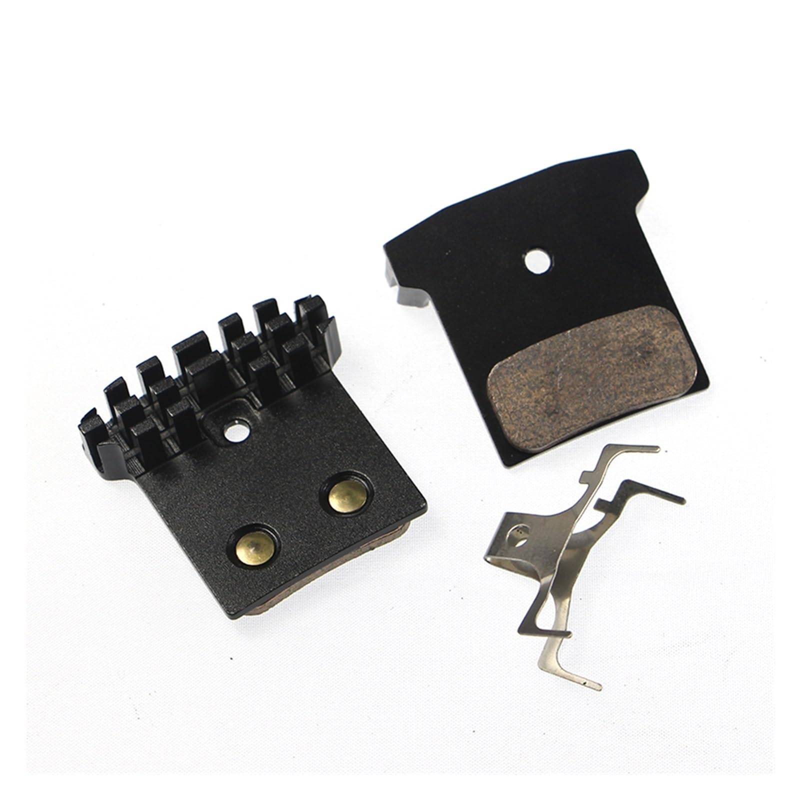 Vuzmode for Shimano, for BR M985 M988 XT M8000 M785 SLX M675 M666 S700 Alfine R785 FASK-Force, Vollmetall-Kühlrippen-Fahrrad-Scheibenbremsbeläge Fahrradbremsbeläge(Black) von Vuzmode