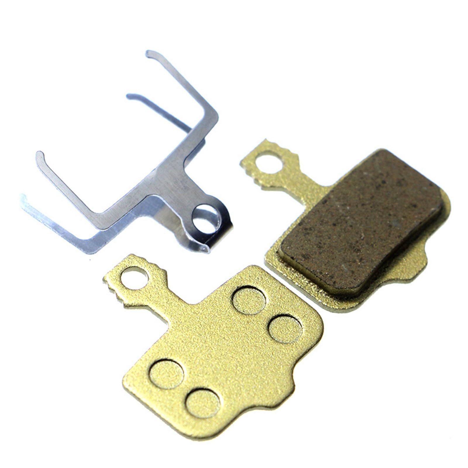 Vuzmode for Shimano, for SRAM, for AVID Elixir MTB Mountainbike Organische Keramik Carbon Zoom-Bremse, 4 Paar Harzgesinterte Fahrrad-Scheibenbremsbeläge Fahrradbremsbeläge(Gold) von Vuzmode