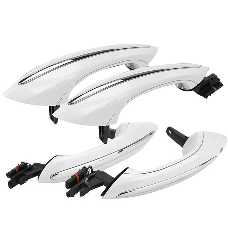 Auto Türgriff Für 5 6 7 Serie F07 F10 F11 F06 F12 F13 F01 F02 51217231931 4X Weiß Äußere Außerhalb Außen Komfort Zugang Tür Griff Set von Vvhabpm