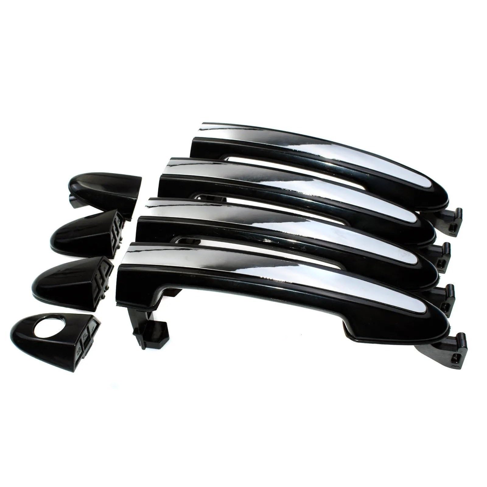 Auto Türgriff Für Hyundai Für Santa Fe 2007 2008 2009 2010 2011 2012 Chrom Schwarz Äußere Türgriff 826512B000 826612B000 836512B000(4 Pieces) von Vvhabpm