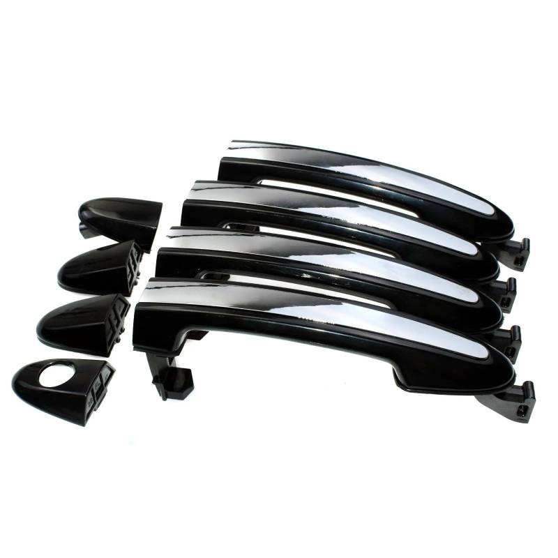 Auto Türgriff Für Hyundai Für Santa Fe 2007 2008 2009 2010 2011 2012 Chrom Schwarz Äußere Türgriff 826512B000 826612B000 836512B000(4 Pieces) von Vvhabpm