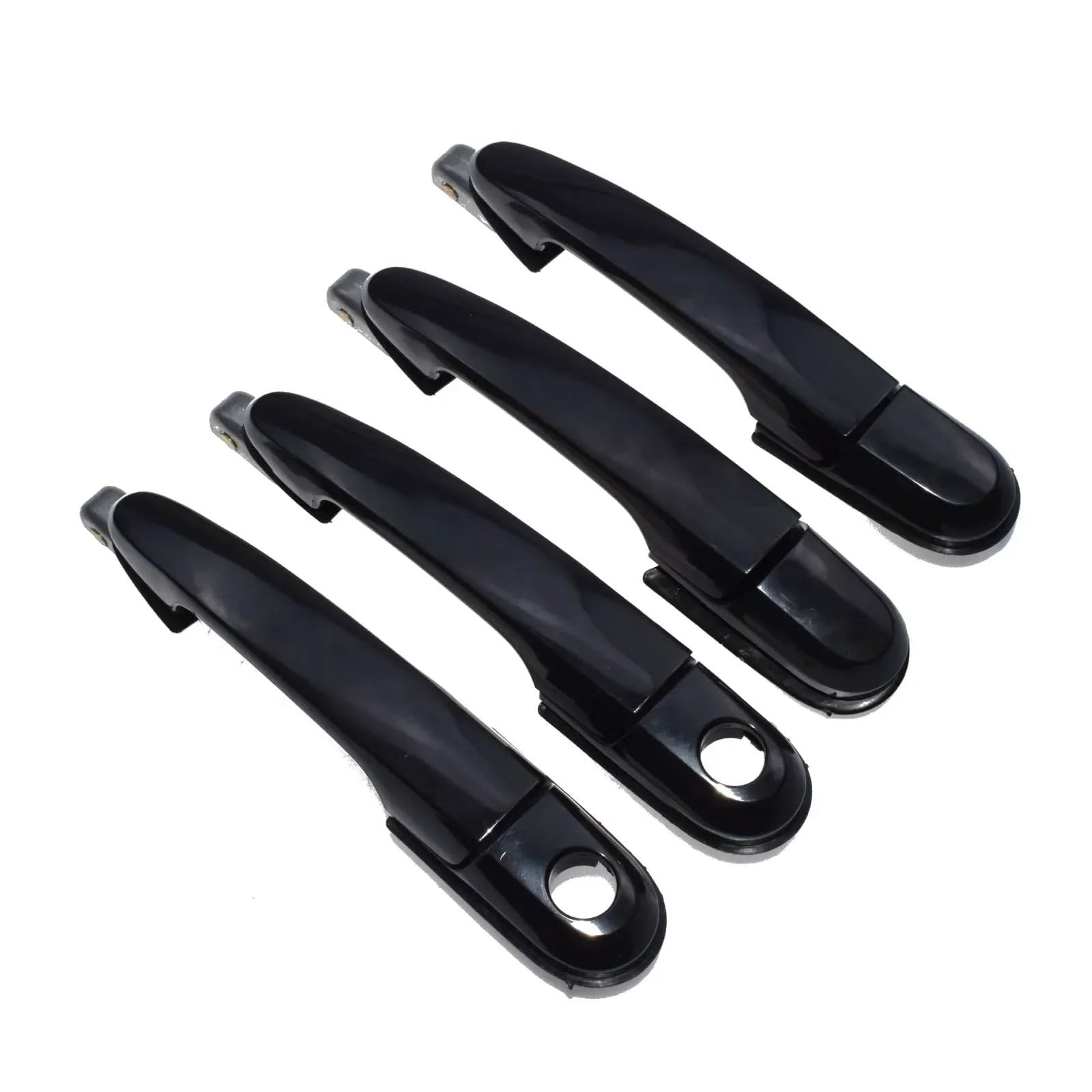 Auto Türgriff Für Hyundai Für Tucson 2.0L 2.7L Isance SCHWARZ Vorne Hinten Links Rechts Außen Außen Türgriff 2005-2009 82650-2E020 82660-2E020(Front Rear 4pieces) von Vvhabpm