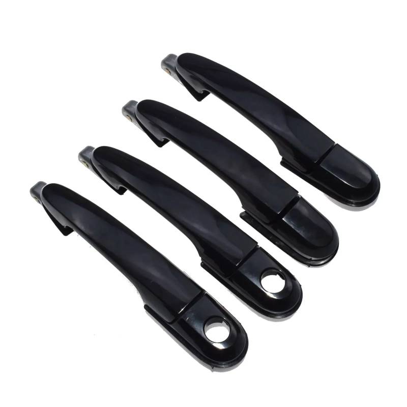 Auto Türgriff Für Hyundai Für Tucson 2.0L 2.7L Isance SCHWARZ Vorne Hinten Links Rechts Außen Außen Türgriff 2005-2009 82650-2E020 82660-2E020(Front Rear 4pieces) von Vvhabpm