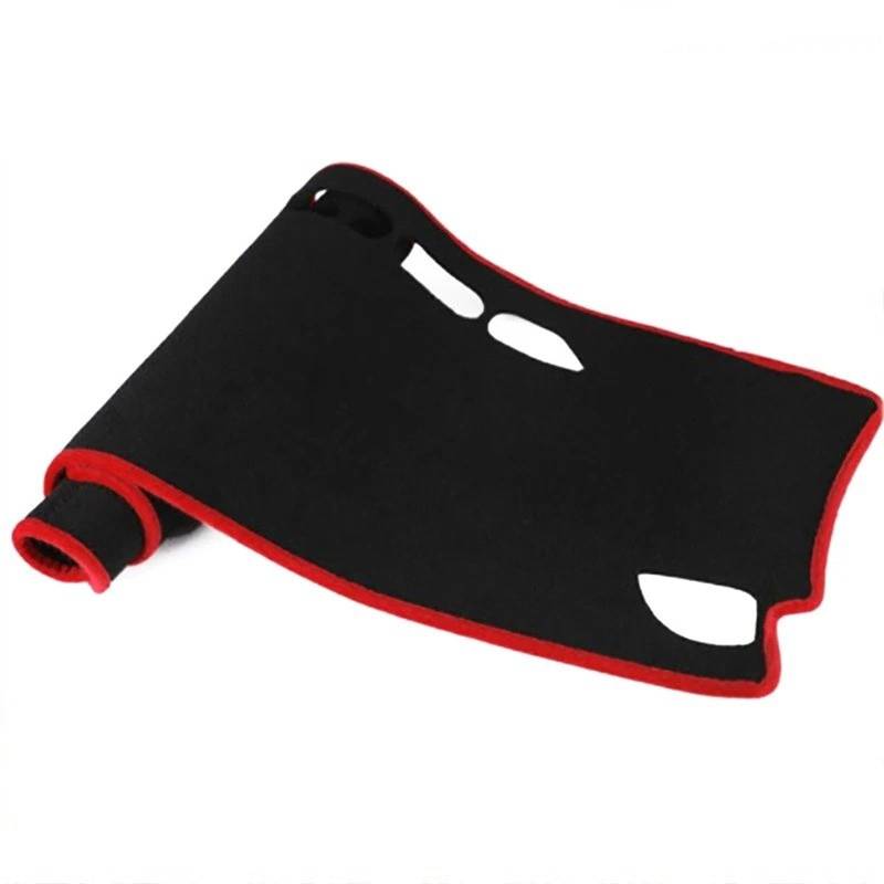 Mittelkonsole Matte Für Compass 2021 2022 2023 2024 Linkslenker TAIJS Fabrik 3 Farben Auto Pad Polyesterfaser Auto Armaturenbrett Abdeckung Armaturenbrett Matte(Red) von Vvhabpm