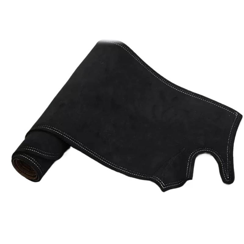 Mittelkonsole Matte Für Elgrand Für E51 2000 2001 2002-2010 Wildleder Leder Dashmat Dashboard Abdeckung Pad Dash Matte Anti-Slip Teppich Auto Zubehör Armaturenbrett Matte(Black White Line RHD) von Vvhabpm