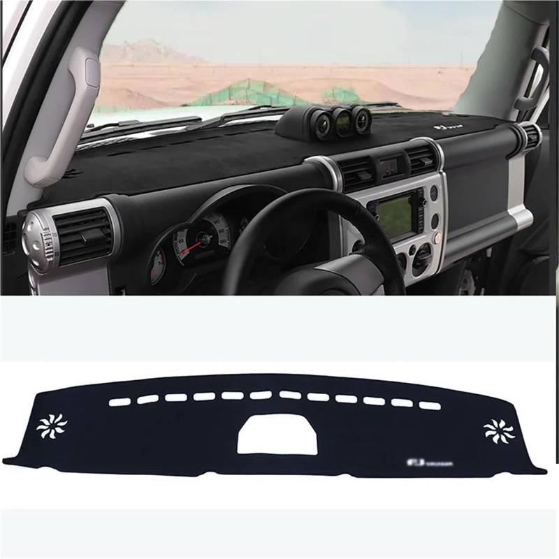 Mittelkonsole Matte Für Fj Für Cruiser 2007-2021 Armaturenbrettabdeckung Rutschfeste Armaturenbrettmatte Armaturenbrettabdeckung Ohne Angebrachtes Uhrenmodell Armaturenbrett Matte(Have a hole,Right Ha von Vvhabpm